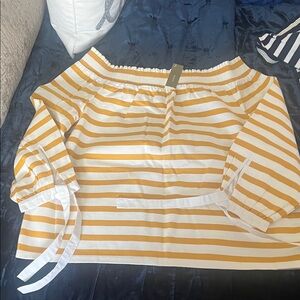 2 Jcrew stripe tops. The yellow is new w, tags.